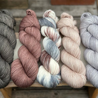 Five colour Brimham Bio Fingering weight yarn pack - Rock Pool Beach Vibes