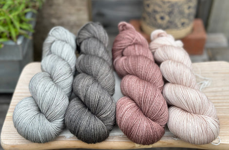Four colour Brimham Bio Fingering weight yarn pack - Neutrals