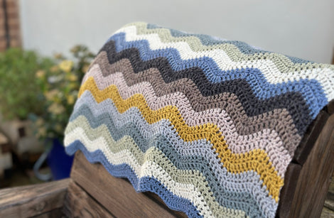 Ripple Lap Blanket yarn pack - Milburn DK