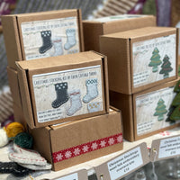 Christmas stocking wool felt embroidery kit