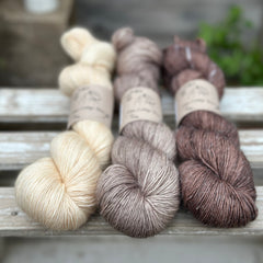 Three colour Keld Fingering weight yarn pack - Neutrals