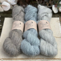 Baby alpaca yarn pack for a fluffy Cloud Cowl - dusky