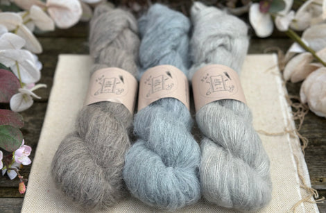 Baby alpaca yarn pack for a fluffy Cloud Cowl - dusky