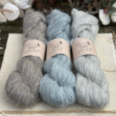 Baby alpaca yarn pack for a fluffy Cloud Cowl - dusky