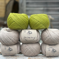 Ephra Shawl yarn pack in Milburn 4ply™️ (Wicker and Fern)