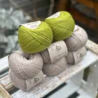 Ephra Shawl yarn pack in Milburn 4ply™️ (Wicker and Fern)