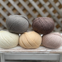 Five colour Milburn 4ply/fingering weight yarn pack -18 (250g)