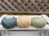 Three colour Milburn 4ply/fingering weight yarn pack - Vintage Greens (150g)