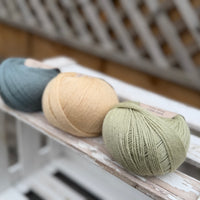 Three colour Milburn 4ply/fingering weight yarn pack - Vintage Greens (150g)