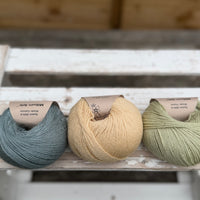 Three colour Milburn 4ply/fingering weight yarn pack - Vintage Greens (150g)