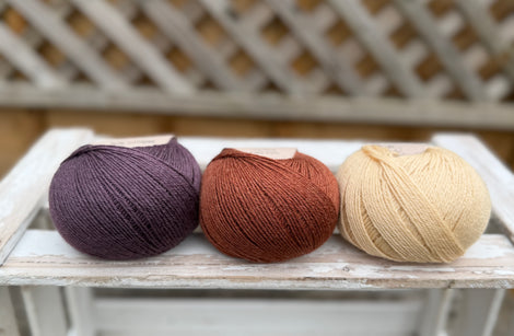 Three colour Milburn 4ply/fingering weight yarn pack - Elegance (150g)