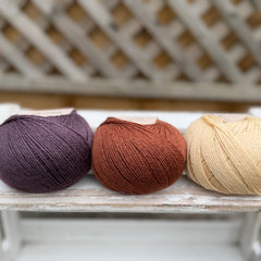 Three colour Milburn 4ply/fingering weight yarn pack - Elegance (150g)