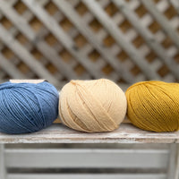 Three colour Milburn 4ply/fingering weight yarn pack - Beach Hut (150g)