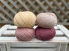 Four colour Milburn 4ply/fingering weight yarn pack - Soft Pinks (200g)
