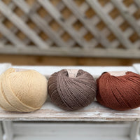 Three colour Milburn 4ply/fingering weight yarn pack - Warm Tones (150g)