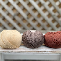 Three colour Milburn 4ply/fingering weight yarn pack - Warm Tones (150g)