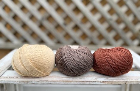 Three colour Milburn 4ply/fingering weight yarn pack - Warm Tones (150g)