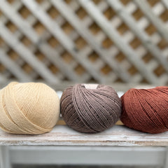Three colour Milburn 4ply/fingering weight yarn pack - Warm Tones (150g)