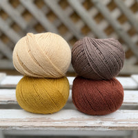 Four colour Milburn 4ply/fingering weight yarn pack - Retro (200g)