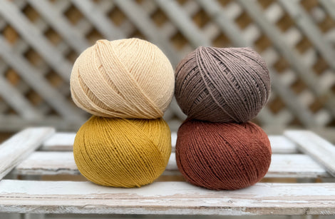 Four colour Milburn 4ply/fingering weight yarn pack - Retro (200g)
