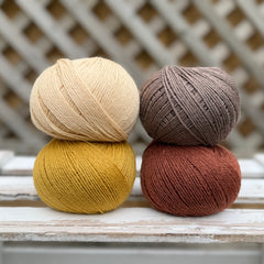 Four colour Milburn 4ply/fingering weight yarn pack - Retro (200g)