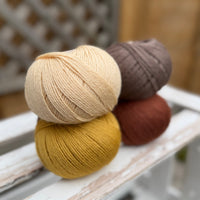 Four colour Milburn 4ply/fingering weight yarn pack - Retro (200g)