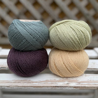 Four colour Milburn 4ply/fingering weight yarn pack - Hedgerow (200g)