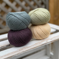 Four colour Milburn 4ply/fingering weight yarn pack - Hedgerow (200g)