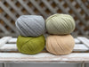 Four colour Milburn 4ply/fingering weight yarn pack - Cool Greens (200g)