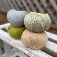 Four colour Milburn 4ply/fingering weight yarn pack - Cool Greens (200g)