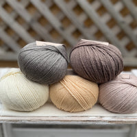 Five colour Milburn DK yarn pack - Warm Neutrals (250g)