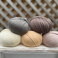 Five colour Milburn DK yarn pack - Warm Neutrals (250g)