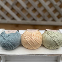 Three colour Milburn DK yarn pack - Vintage Greens (150g)