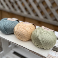 Three colour Milburn DK yarn pack - Vintage Greens (150g)