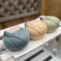 Three colour Milburn DK yarn pack - Vintage Greens (150g)