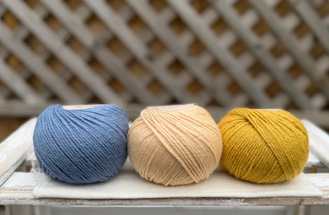 Three colour Milburn DK yarn pack - Beach Hut (150g)
