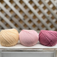 Three colour Milburn DK yarn pack - Pinks (150g)