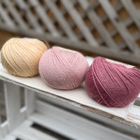 Three colour Milburn DK yarn pack - Pinks (150g)