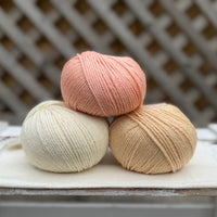 Three colour Milburn DK yarn pack - Peachy (150g)