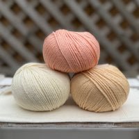 Three colour Milburn DK yarn pack - Peachy (150g)