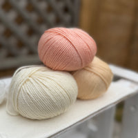 Three colour Milburn DK yarn pack - Peachy (150g)