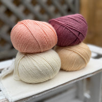 Four colour Milburn DK yarn pack - Peachy Pinks (200g)