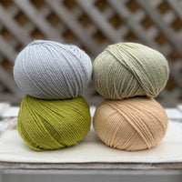 Four colour Milburn DK yarn pack - Cool Greens (200g)