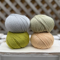 Four colour Milburn DK yarn pack - Cool Greens (200g)