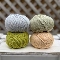 Four colour Milburn DK yarn pack - Cool Greens (200g)