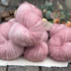Brimham Fluff (lace) in Rambling Rose (Dyelot 030725)