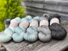 Hand dyed yarn pack for Extra Lite Bright tee - five skeins of sparkly Rosedale 4ply