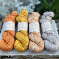 Four colour hand dyed Titus 4ply yarn pack - Autumn Gold