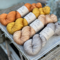 Four colour hand dyed Titus 4ply yarn pack - Autumn Gold