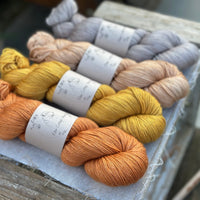 Four colour hand dyed Titus 4ply yarn pack - Autumn Gold